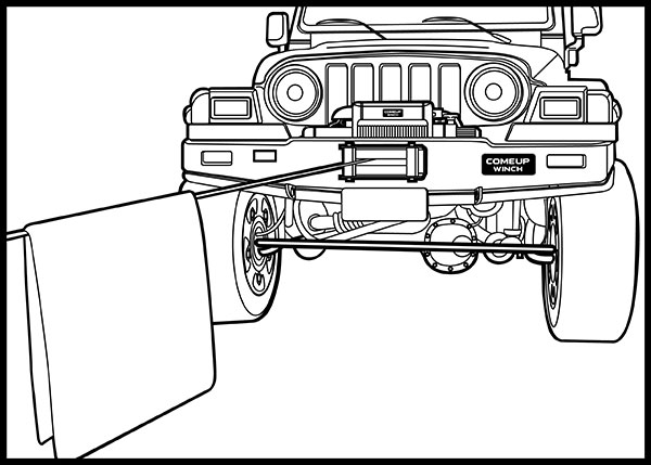 2). 蓋上鋼索保護罩