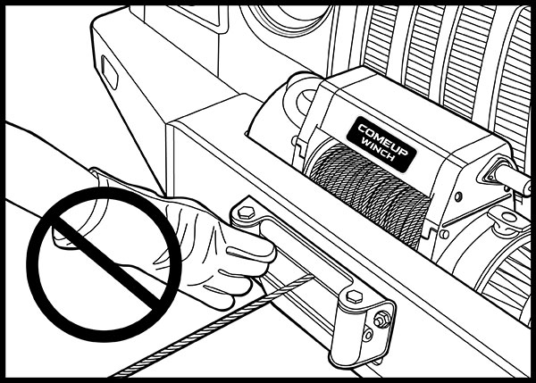 絞盤操作時注意事項